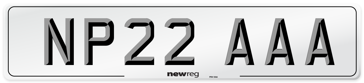 NP22 AAA Number Plate from New Reg